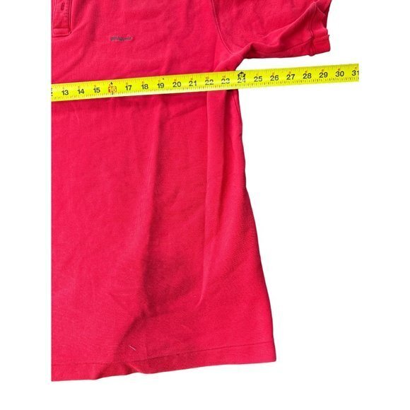 Patagonia Men's Golf Polo Shirt Size L‎ Short Sleeve Organic Cotton Red |G1 - Picture 5 of 6